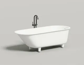 Ванна из искусственного камня Salini Ornella Kit S-Sense 102413G 170x70см белый глянцевый